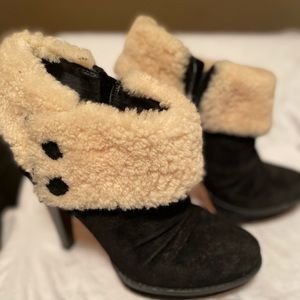 Ugg black suede heels